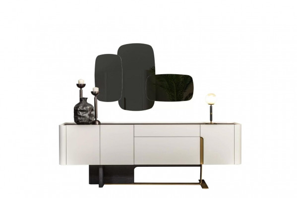 Sideboard Sideboard Armoire Blanche Miroir Commode Bois Suite Commode