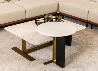 Groupe Tables basses Tables d'appoint Tables basses en bois Tables d'appoint blanches