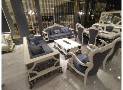 Ensemble de salon design 2 canapés, fauteuil élégant Ensemble de salon de luxe