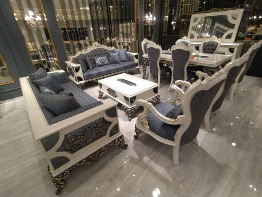 Ensemble de salon design 2 canapés, fauteuil élégant Ensemble de salon de luxe