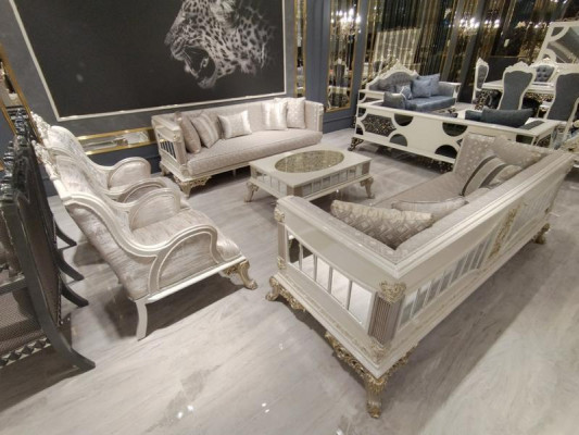 Ensemble de meubles de salon de haute qualité 2x canapé + fauteuil exclusif Set de salon