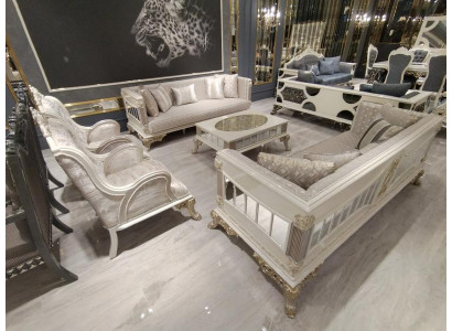 Ensemble de meubles de salon de haute qualité 2x canapé + fauteuil exclusif Set de salon