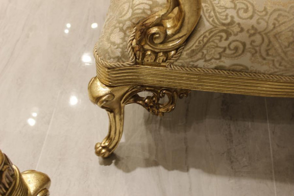 Ensemble de canapé design 3+3+1 place, ensemble de sièges rembourrés en tissu, ensemble classique neuf.