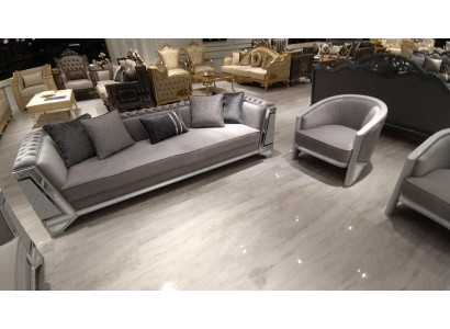 Ensemble de salon de meubles haut de gamme, ensemble de canapé 3+3+1 places 2x canapés fauteuil