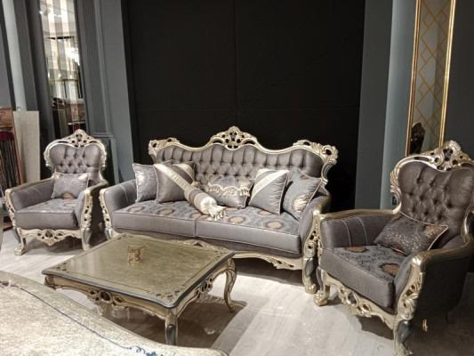 Ensemble de canapés classiques 3+1+1+table basse Canapé 2x Fauteuil Table basse