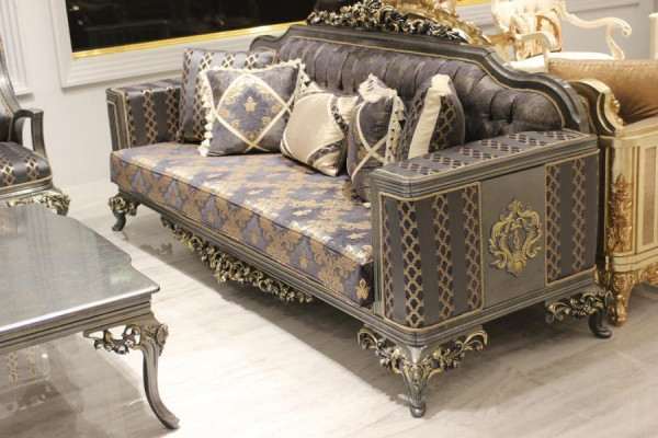 Luxueux ensemble de canapé 3 pièces avec canapé 3 places, 2 fauteuils relax de luxe