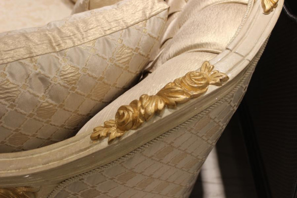 Salon de luxe exquis Canapé 3 places Noble Canapé beige Canapé de salon