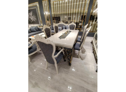 Chaises de salle à manger modernes 6x Chaises de luxe 6x Ensemble de chaises en bois design