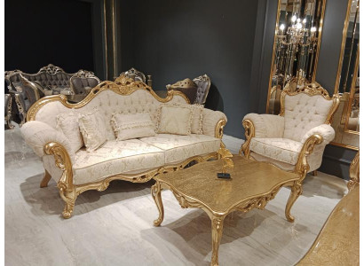Canapé design Chesterfield 3 places Canapé Tissu neuf