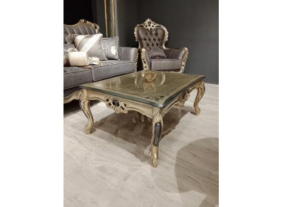 Table basse classique Salon Meubles élégants Table basse Or nouvelle