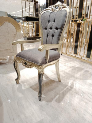 chaise de salle à manger exclusive Chesterfield chaise confortable en bois textile chaises de salle à manger