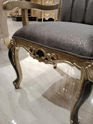 chaise de salle à manger exclusive Chesterfield chaise confortable en bois textile chaises de salle à manger