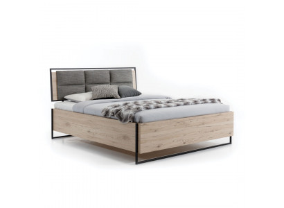 Lit de chambre moderne Lit en bois élégant Lit double luxueux