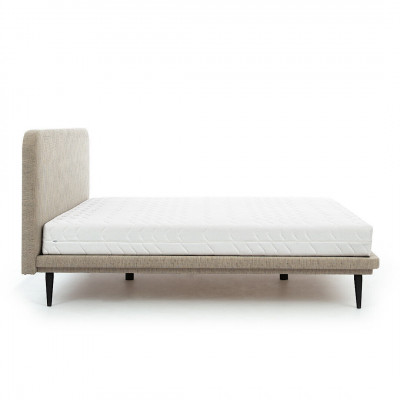 Lit rembourré marron Chambre à coucher Lits Concepteur Lits de luxe en textile