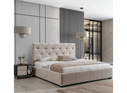 Lit rembourré de luxe Mobilier de chambre à haut dossier