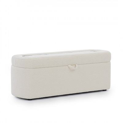 Meubles de chambre Tabouret blanc Banquette design Coffre de rangement rembourré