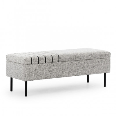 Banc de lit gris moderne Banquette chaise de luxe cadre en bois neuf