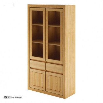 Vitrine moderne présente une armoire en bois massif fait main armoires en chêne massif
