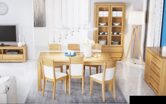 Table à manger Table en bois Tables Salon Salle à manger Table en bois massif 200x90cm Tables à manger Solides