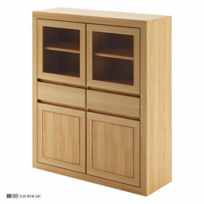 Commode en bois faite à la main Buffet Commode en bois massif Étagère de salon