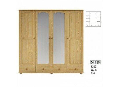 Armoire Chambre Bois Armoire en bois Massif Armoire en bois massif à 4 portes.