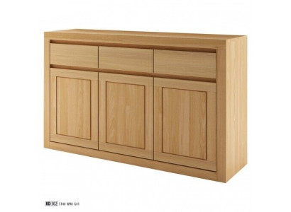 Commode design en bois massif Armoires commodes Armoires Armoires en bois massif Chêne 140x90cm