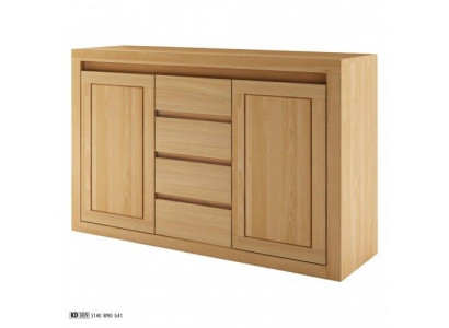 Buffet Commode Bois massif Armoires Bois massif Chêne 140x90cm Commodes Armoire