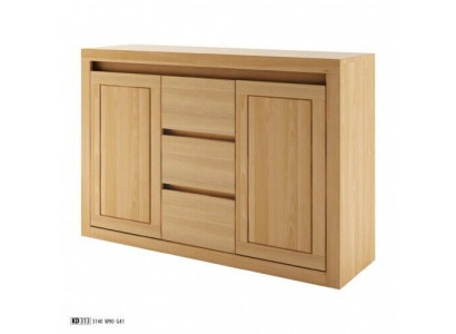 Buffet Commode En bois massif Armoire Armoires En bois massif Chêne 140x90cm Commodes