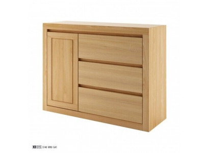 Landhfrom  Kommode Massivholz Kleiderschrank Schränke Echtholz Eiche 140x90cm Schubladen