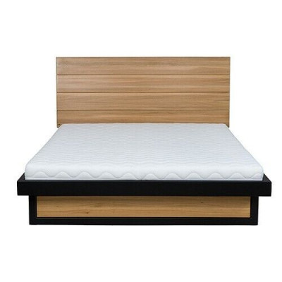 Lit moderne en bois massif 160x200cm Lits design Cadre de lit Style chêne neuf