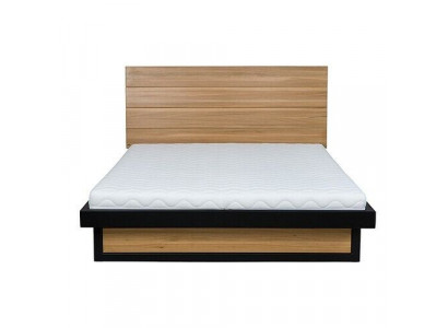 Lit moderne en vrai bois 140x200cm Lits design Cadre de lit Style chêne neuf
