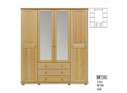Armoires Armoire Murale 4 Portes Meubles en Bois Chambre à Coucher Nouveau