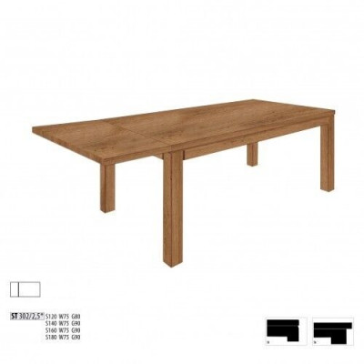 Table à manger Table solide Tables en bois massif Salle à manger en chêne Massif 160x90cm nouvelle