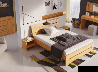 Meubles de chambre 3 pcs. Ensemble Lit Bois massif Tables de chevet 2x Bois véritable
