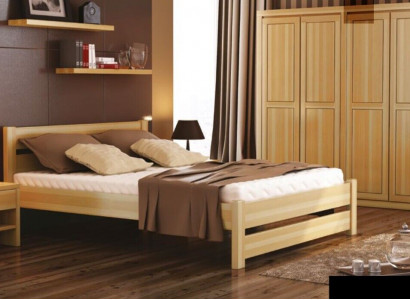 Chambre 3 pièces. Ensemble Lit Tables de chevet 2x Lits Véritable bois Bois massif