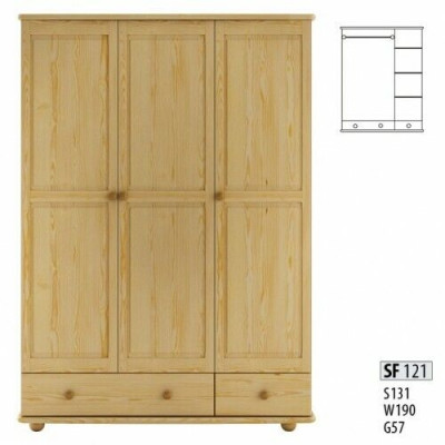 Garde-robe classique Garde-robe Armoire Solide Armoire de Maison de Campagne Armoires en Pin Nouvelles