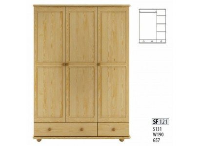 Garde-robe classique Garde-robe Armoire Solide Armoire de Maison de Campagne Armoires en Pin Nouvelles