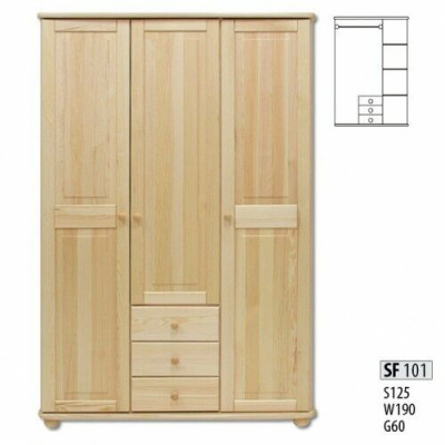 Armoire à vêtements Design Armoires à vêtements Bois massif Meubles solides Armoires neuves