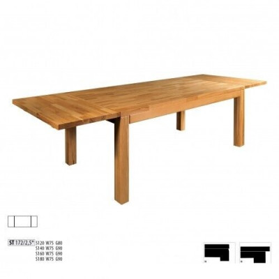 Table à manger Tables massives Mobilier Salle à manger Table 160x90cm Bois massif en bois véritable neuf