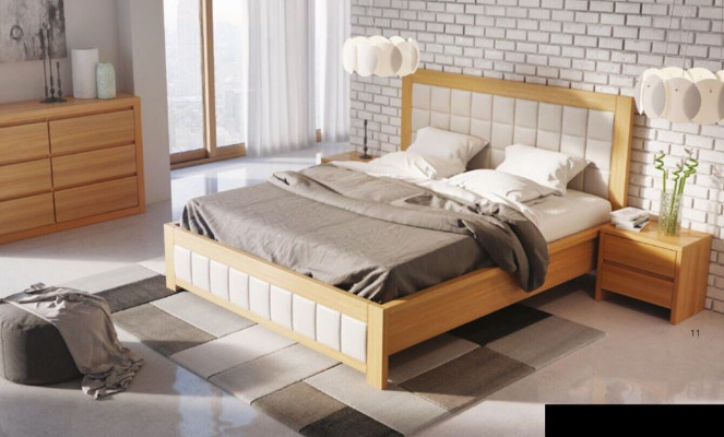 Lits en bois véritable Lit en bois Lit double fabriqué à la main Lit en bois véritable neuf