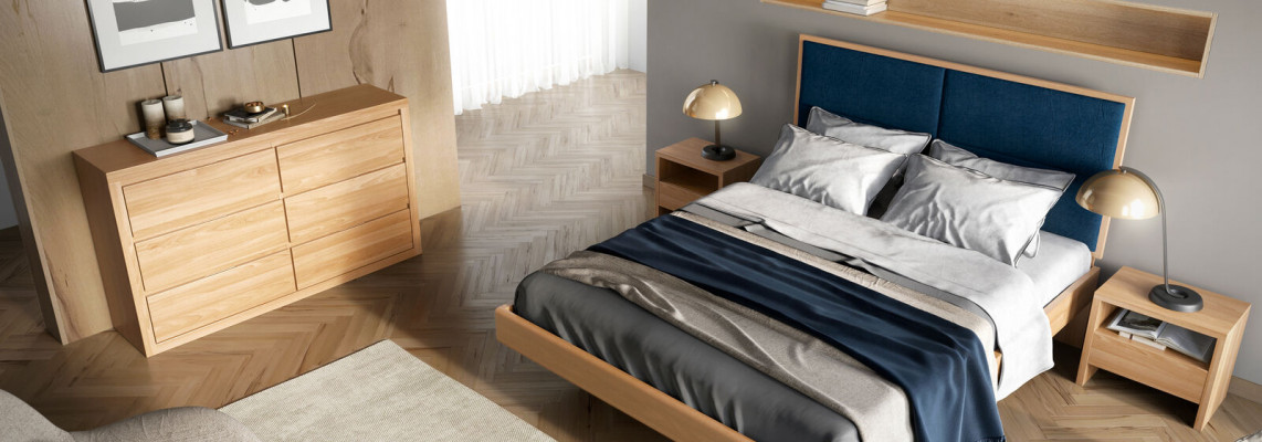 Lit en bois massif 180x200 Lit double Lit en bois massif Vrai lit en bois Lit Voll nouveaux lits