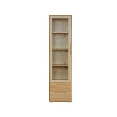 Vitrine solide Véritable article artisanal Armoire en bois massif Armoires en bois Vitrines en verre