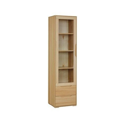 Vitrine solide Véritable article artisanal Armoire en bois massif Armoires en bois Vitrines en verre