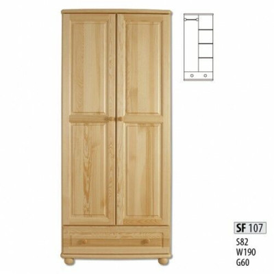 Véritable bois Armoire en bois massif Armoire penderie Armoire de chambre neuve