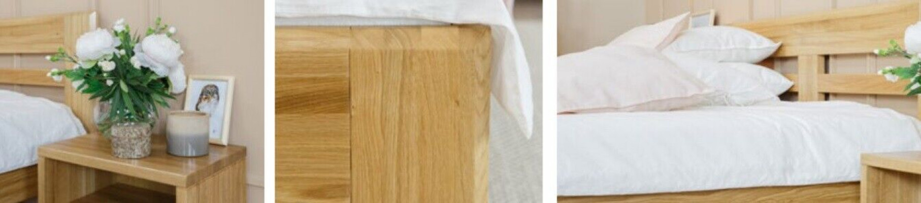 Lit en bois massif 180x200 Lit double Hêtre Massif Vrai lit Hozbett VollLit en bois massif neuf