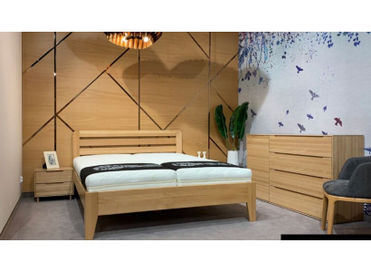 Chambre lit en bois Lit en bois massif Hôtel 180x200 Style Meubles en bois massif Lits