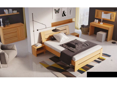 Lit en bois Véritable lits en bois Chambre Hôtel 180x200 Style Meubles massifs