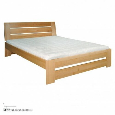 Lit en bois Lit en bois massif Lits Chambre Hôtel 180x200 cm Style Mobilier massif