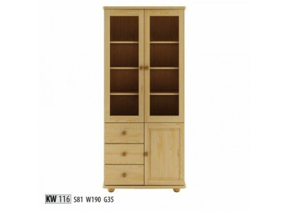 Vitrine Mobilier de salon Buffet en bois Vitrines en verre Armoire en bois massif Bois massif