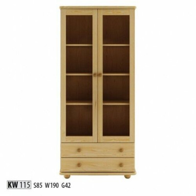 Vitrine Salon Buffet Bois Massif Vitrines Verre Garde-robe Bois Véritable